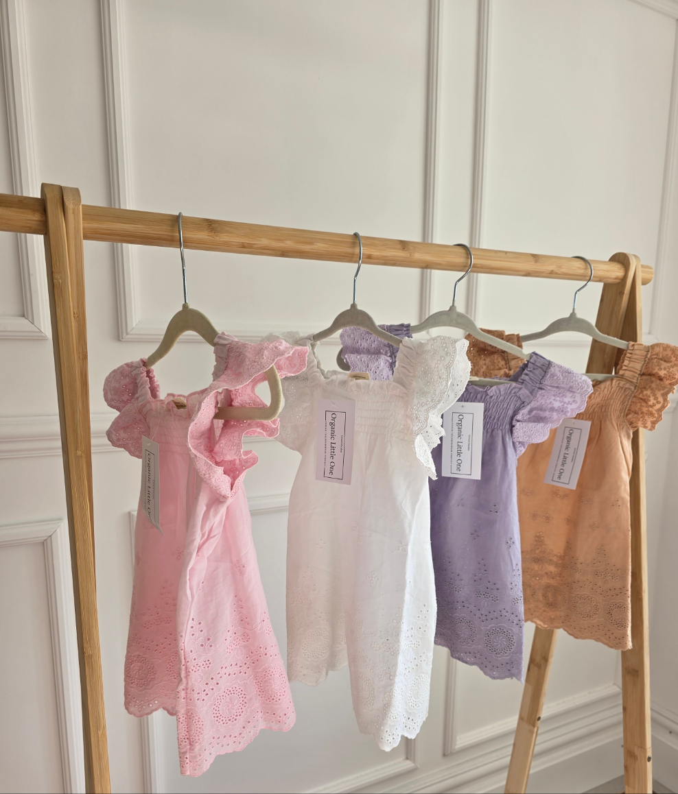 The Blossom Dress. Broderie Anglaise Dress – Organic Cotton