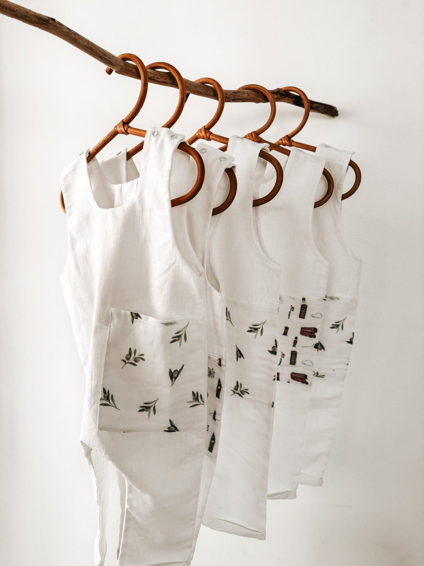 Handmade London Design Romper Pure Linen Kids 6m+ 4 Yrs - Organic little one