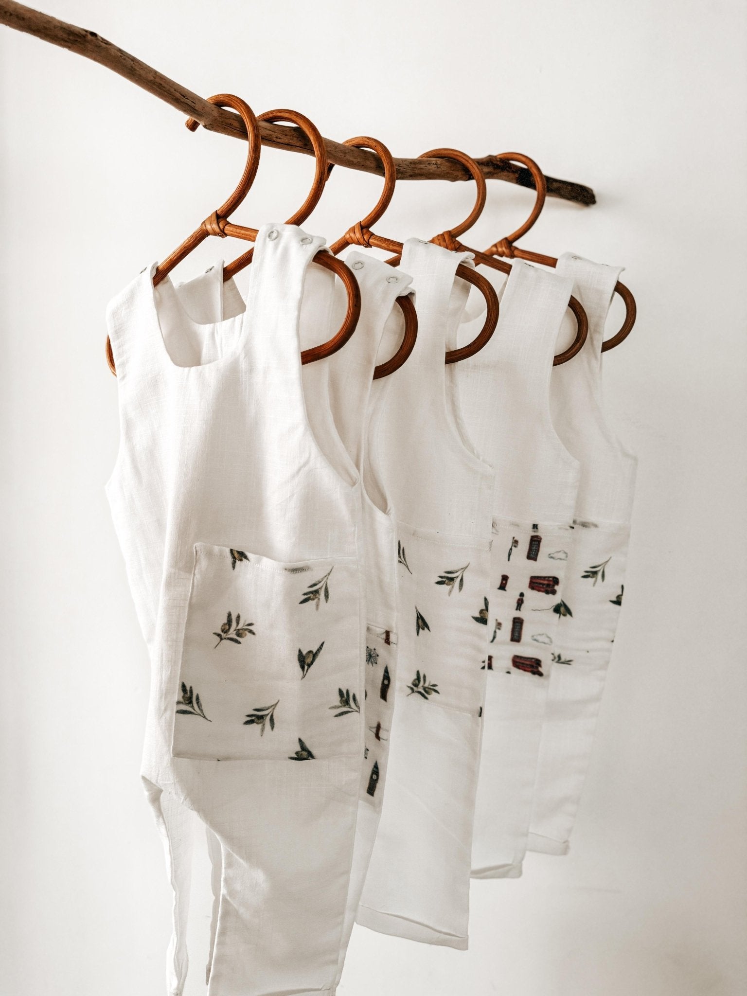 Handmade London Design Romper Pure Linen Kids 6m+ 4 Yrs - Organic little one