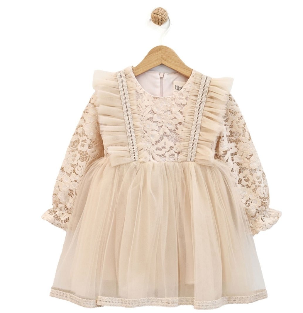 Lace & Tulle Ivory Girls Dress - Organic little one