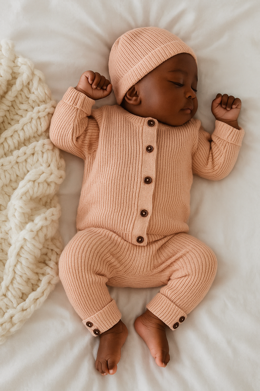 Coral Organic Knitwear Trio Set
