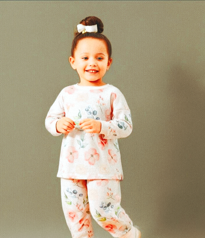 Floral Organic Cotton Oversized sweater and Jogger Set