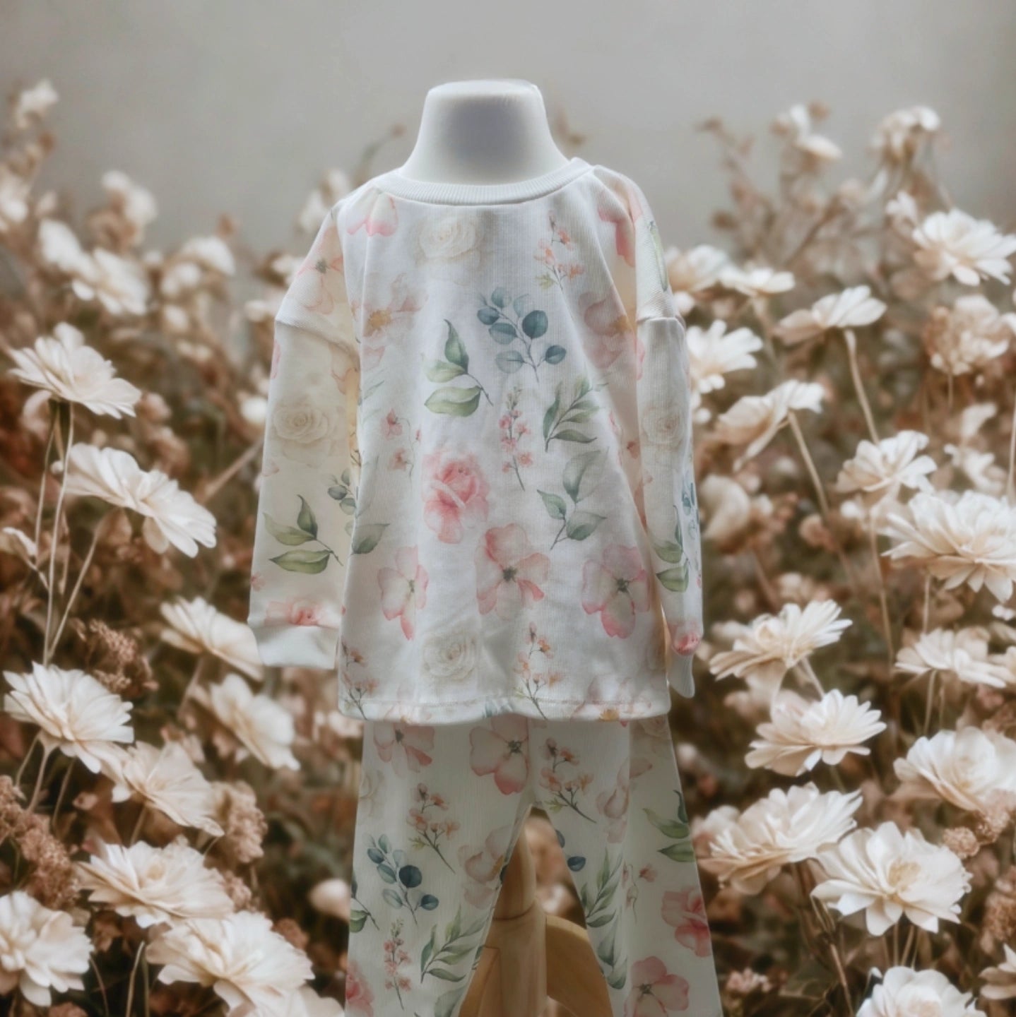 Floral Organic Cotton Oversized sweater and Jogger Set