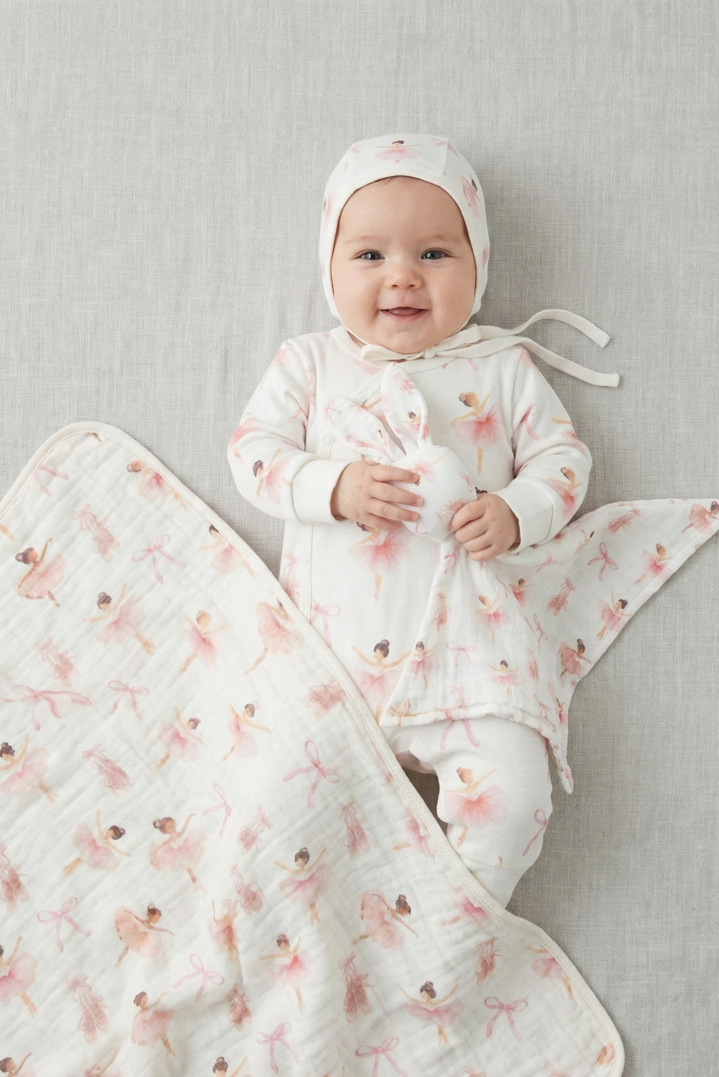 Ballarina Bunny Muslin Comforter - Organic Cotton