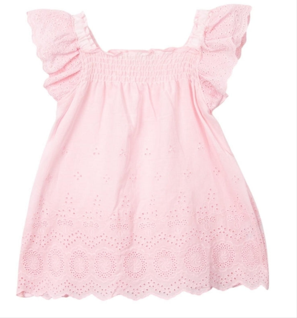 The Blossom Dress.            Broderie Anglaise Dress – Organic Cotton