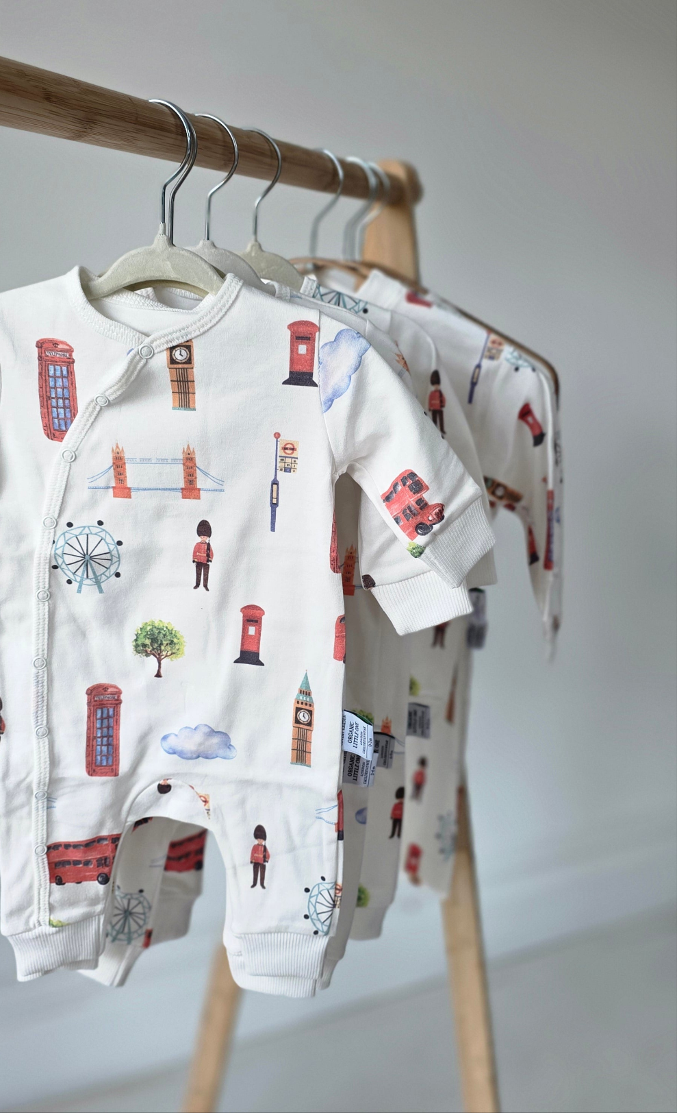 London Adventures Organic Cotton Baby Sleepsuit