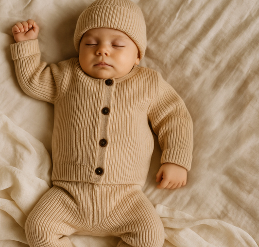 Beige Organic Knitwear Trio