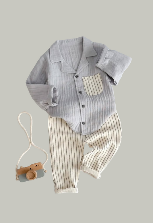 Riviera Muslin Stripe Set | Organic Cotton Kidswear – Organic Little One