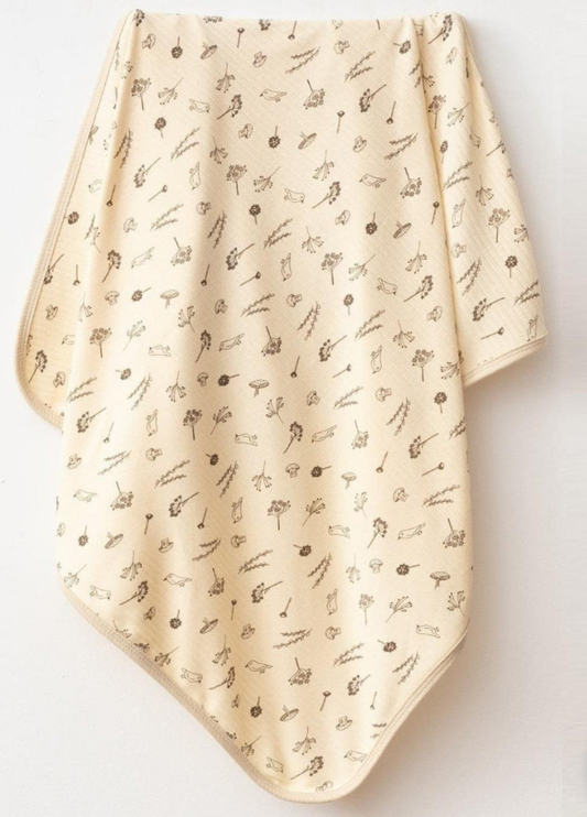 Woodland Ribbed Blanket Organic Cotton Baby Blanket – (80x90cm)