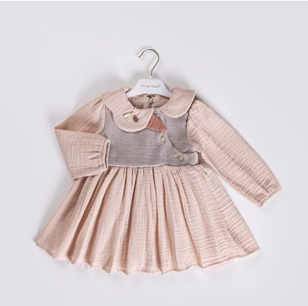 Little Duckling Baby Girls Knit Dress (Colour options)