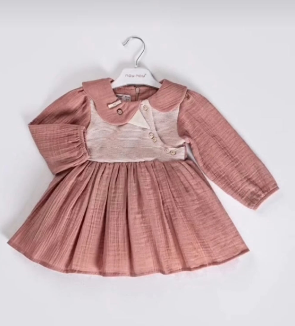 Little Duckling Baby Girls Knit Dress (Colour options)