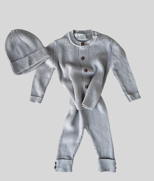 Pebble Grey Organic Knitwear Trio