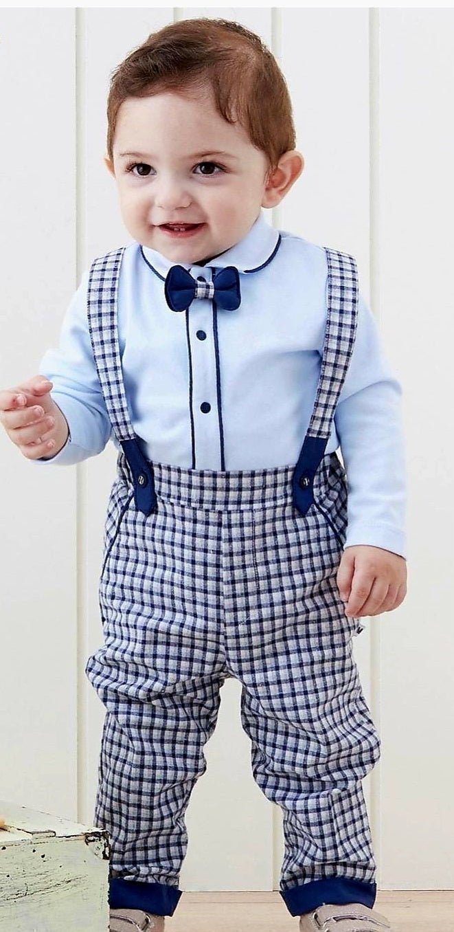 Boys Navy Smart Bow Tie Set - Organic little one