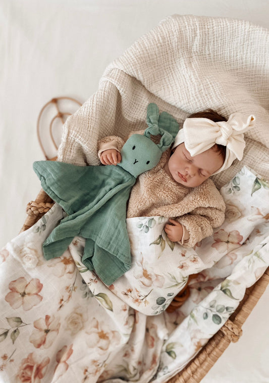 Organic Bunny Comforter - Mint - Organic little one