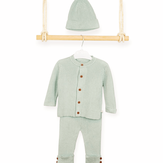 Organic Cotton Knit Set - Pistachio - Organic little one