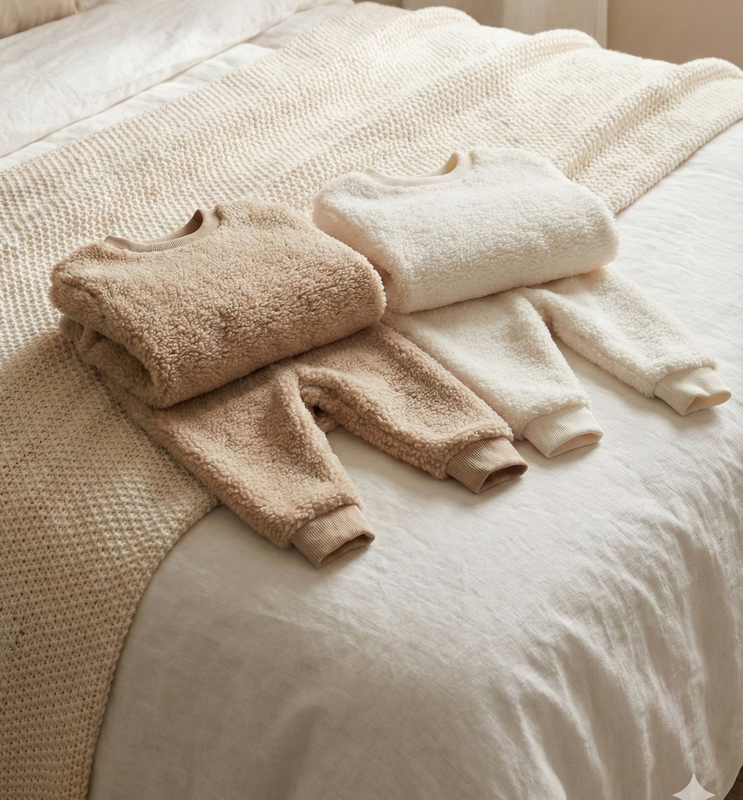Sherpa Teddy Lounge Set | Latte