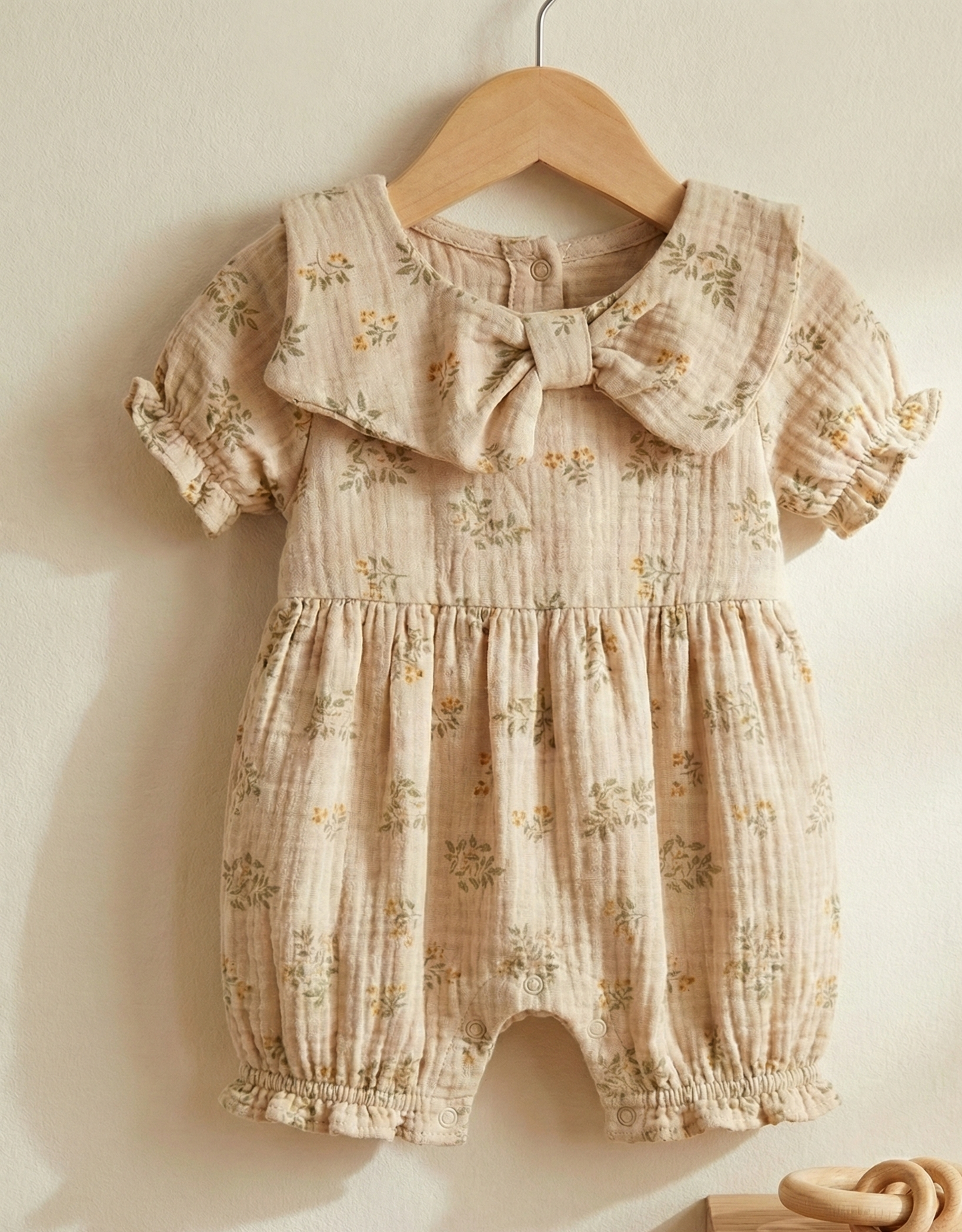 Stone Oat Blossom Romper