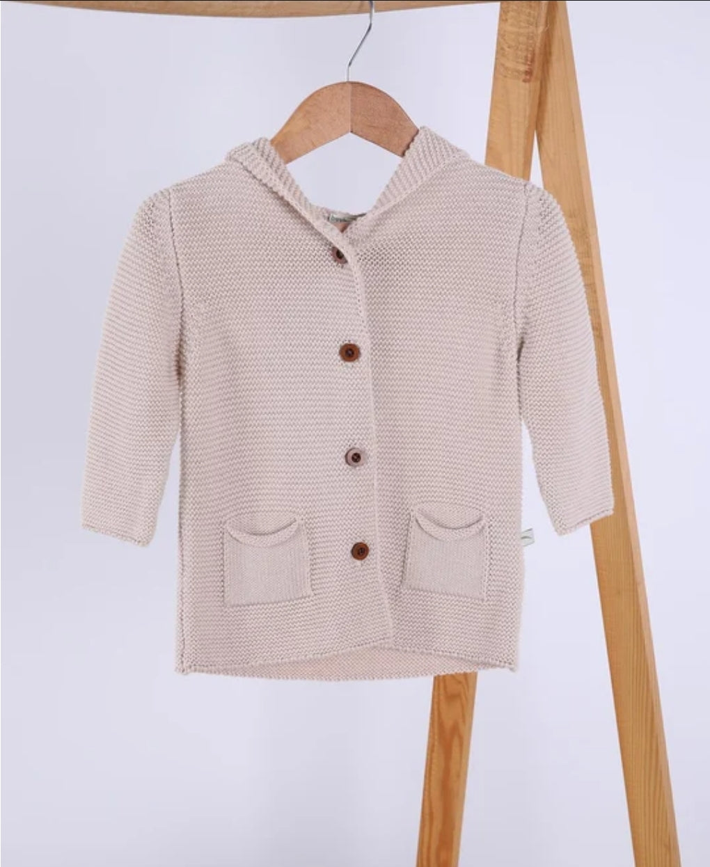 Organic Little One Baby knit hooded Cardigan Organic Cotton-More Colour Options