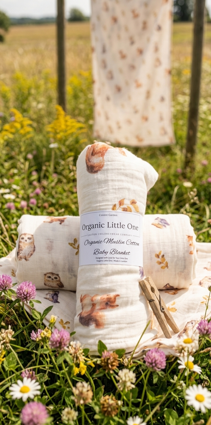 Woodland Large Muslin Blanket