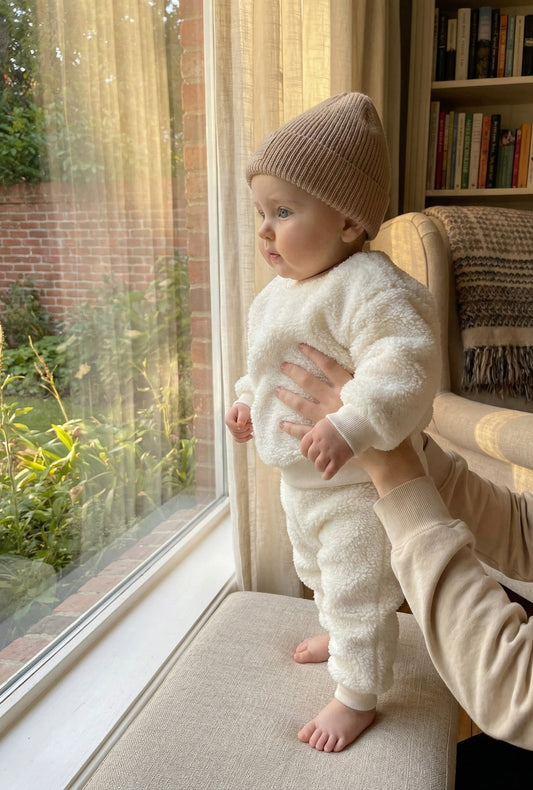 Sherpa Teddy Lounge Set | Snow White