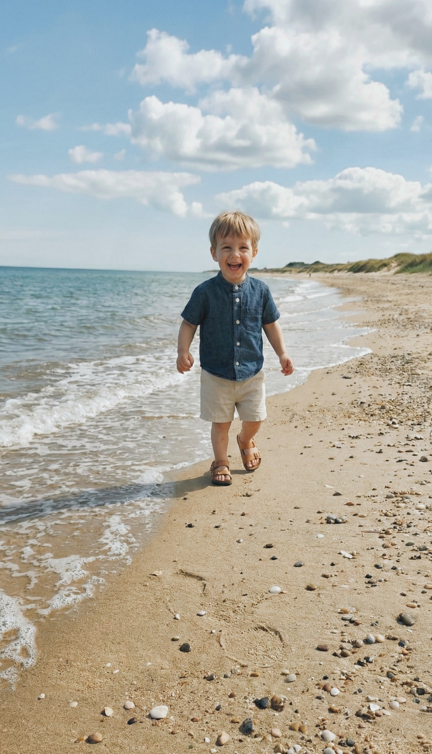 Organic Cotton Linen Shorts & Denim Shirt Set Boys (2-6 Years)
