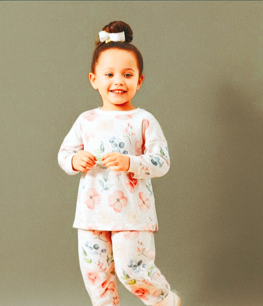 Floral Organic Cotton Oversized sweater and Jogger Set