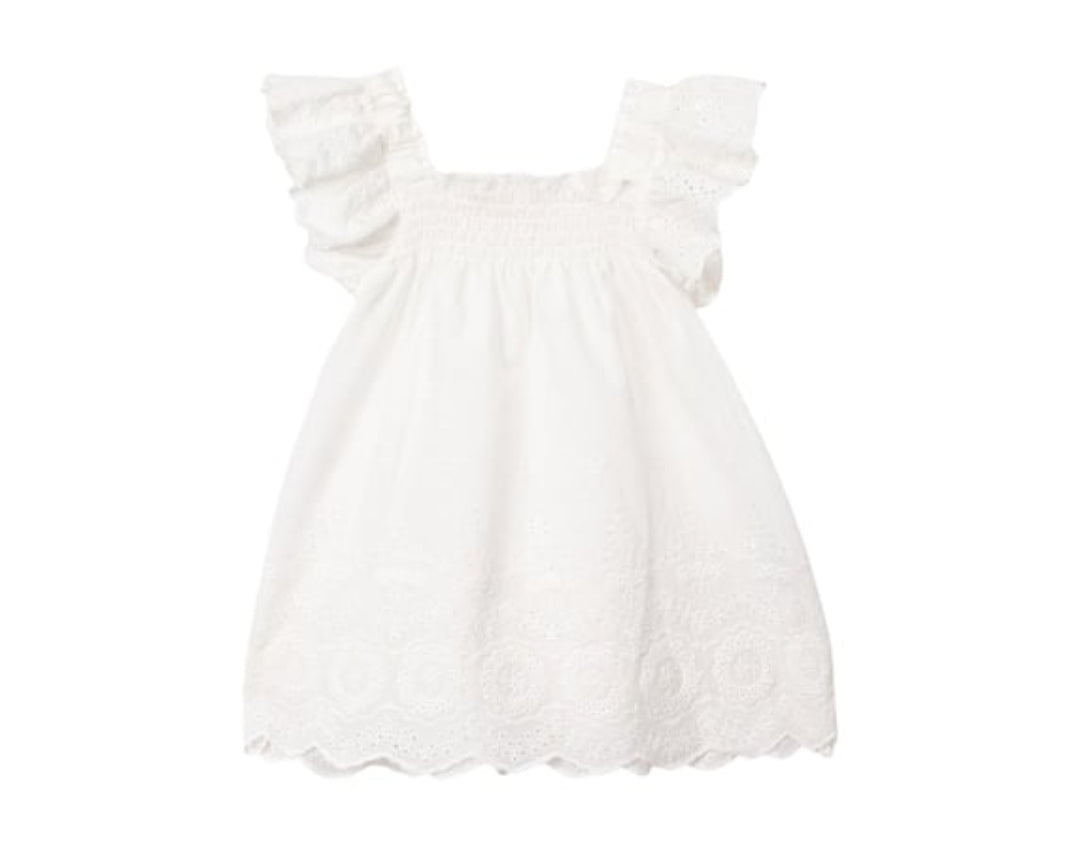 The Blossom Dress.            Broderie Anglaise Dress – Organic Cotton