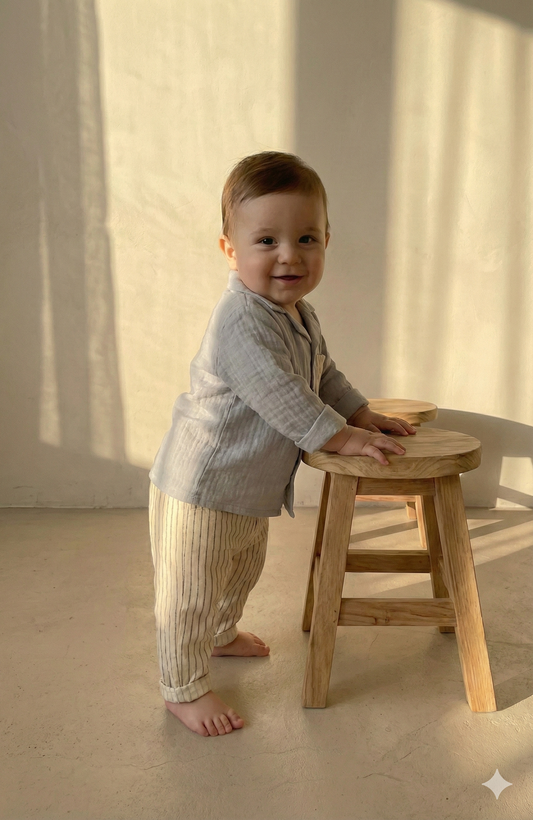 Riviera Muslin Stripe Set | Organic Cotton Kidswear – Organic Little One