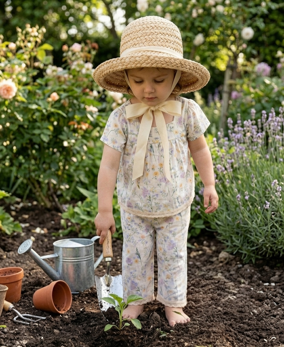 English Meadow Organic Muslin Trouser Set