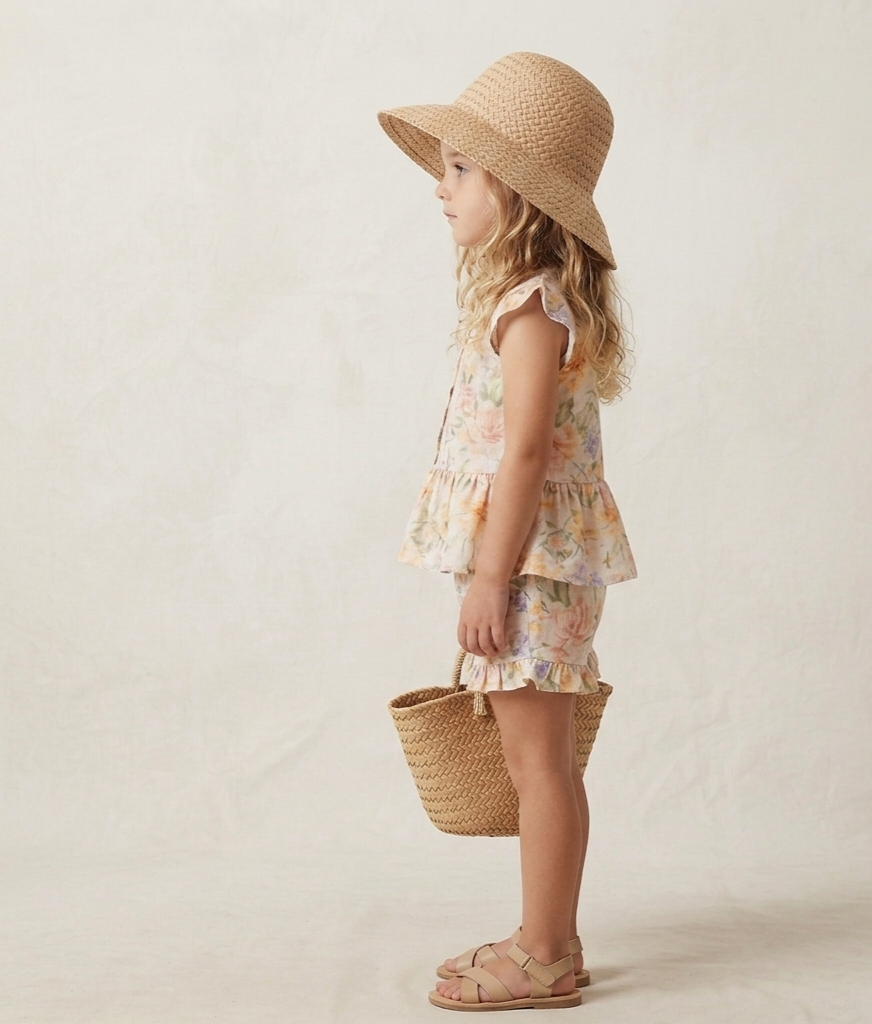 English Garden Organic Muslin Frill Short Set