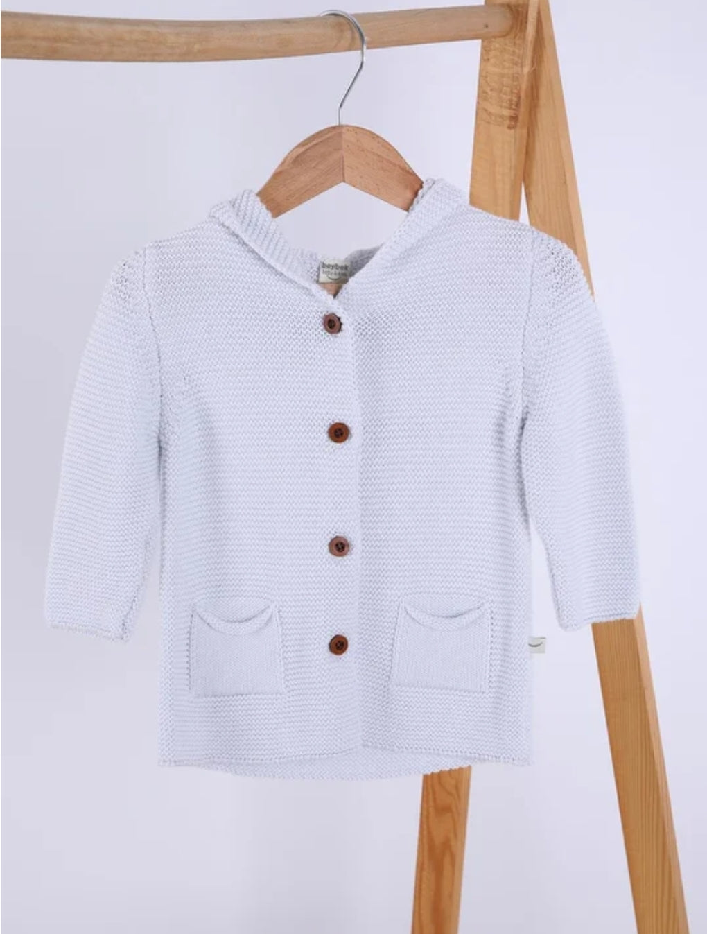 Organic Little One Baby knit hooded Cardigan Organic Cotton-More Colour Options