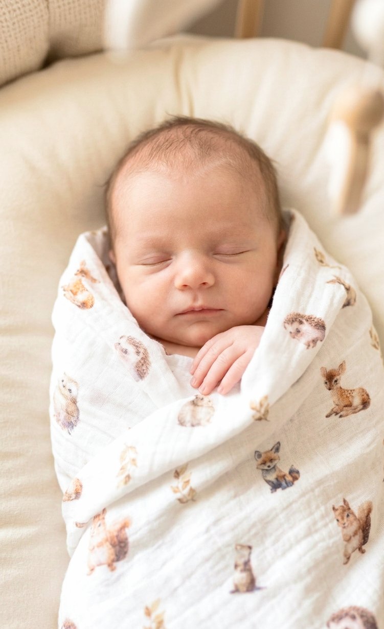 Woodland Large Muslin Blanket