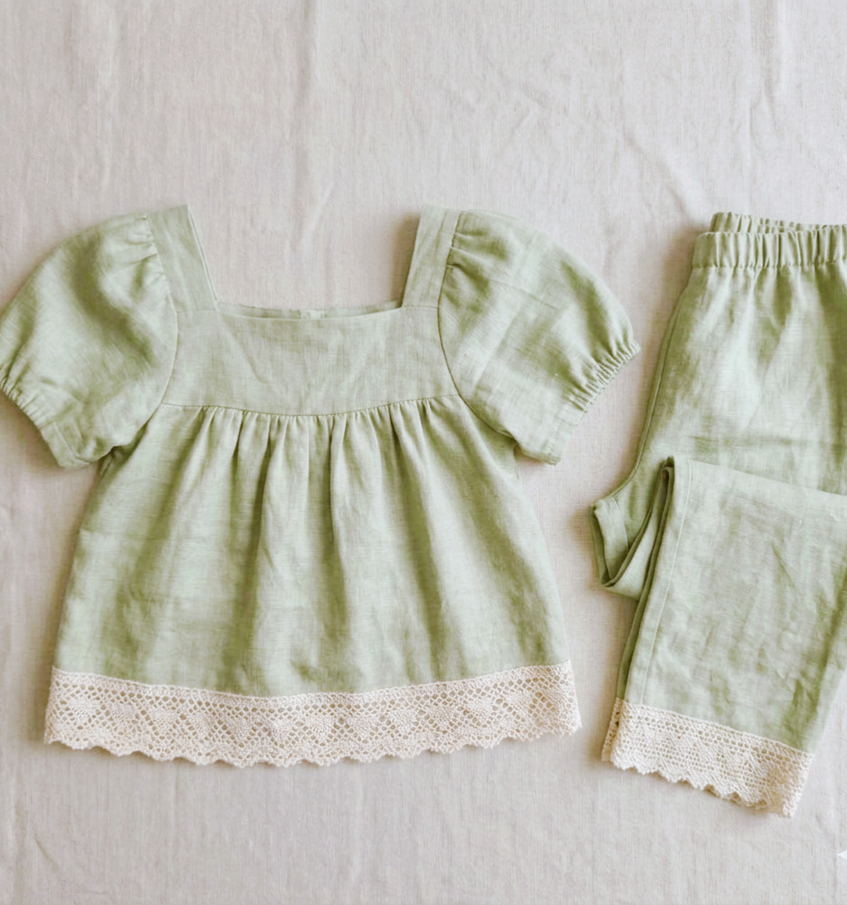 Matcha Green Anaïs Linen Set