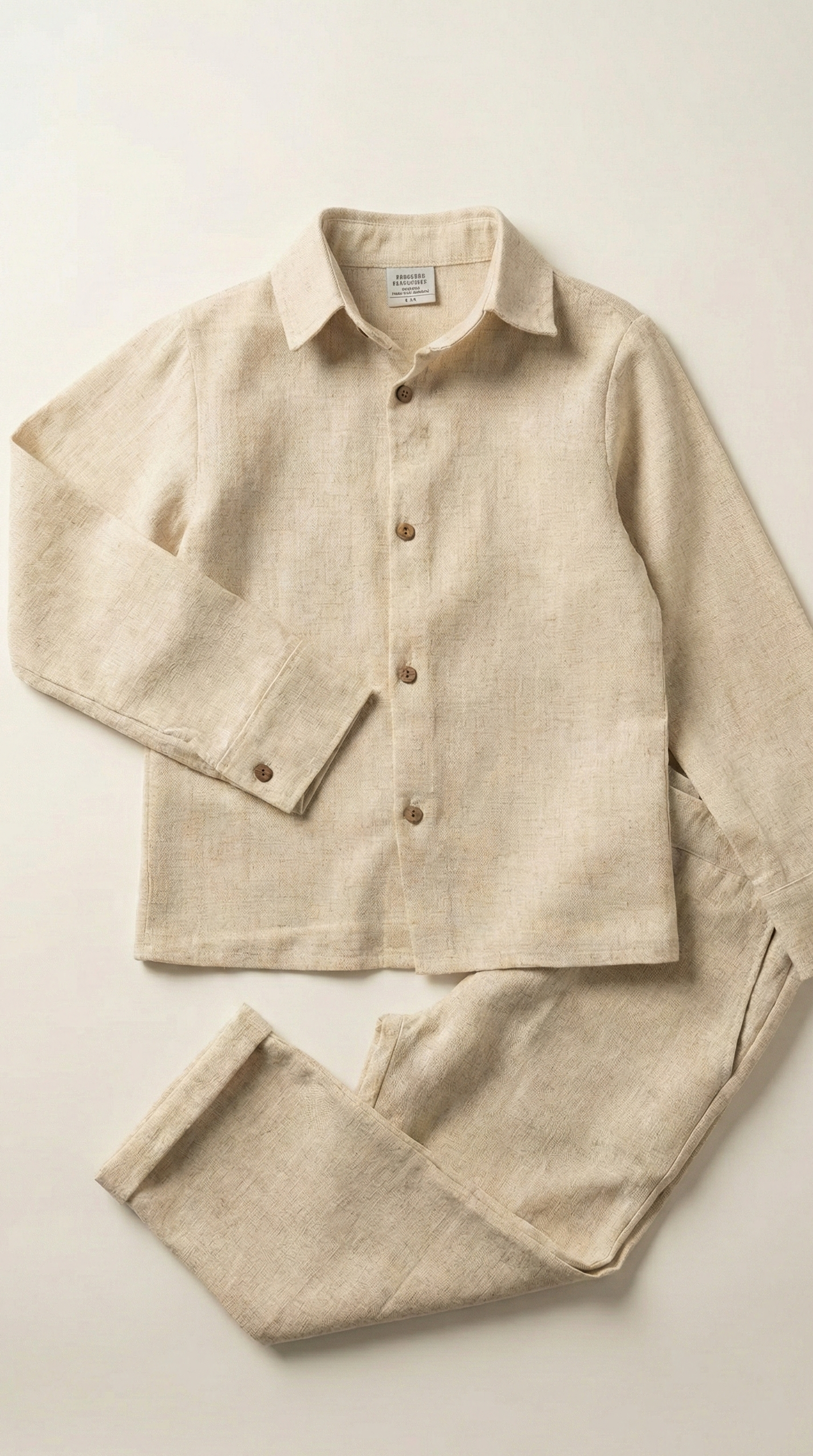 Linen Relaxed Smart-Casual Set – Natural