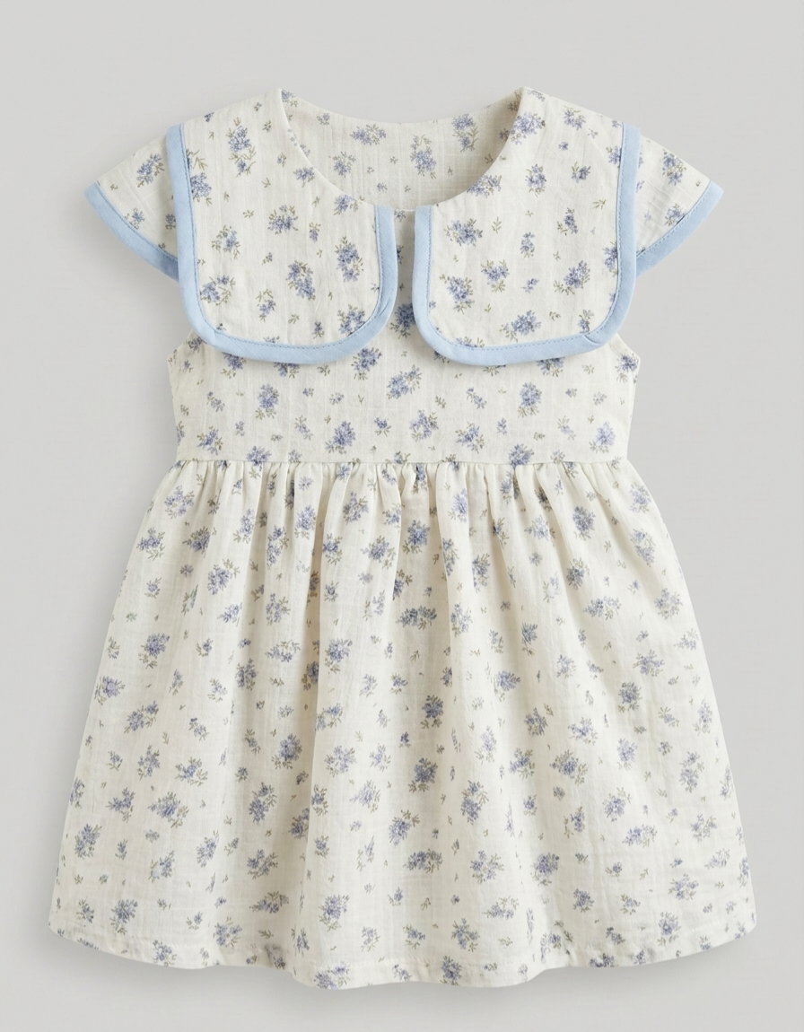 The Elodie Dress — Blue Floral