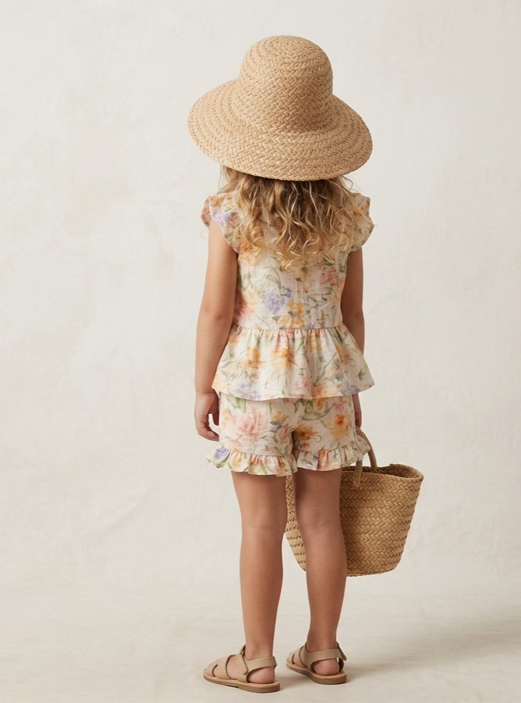 English Garden Organic Muslin Frill Short Set