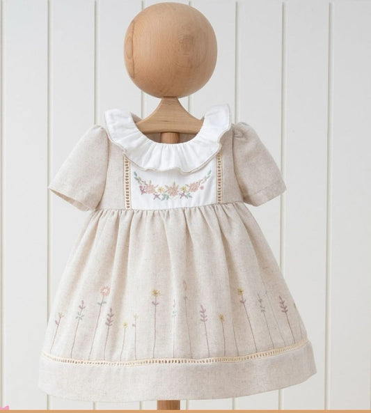Baby Linen Floral Dress