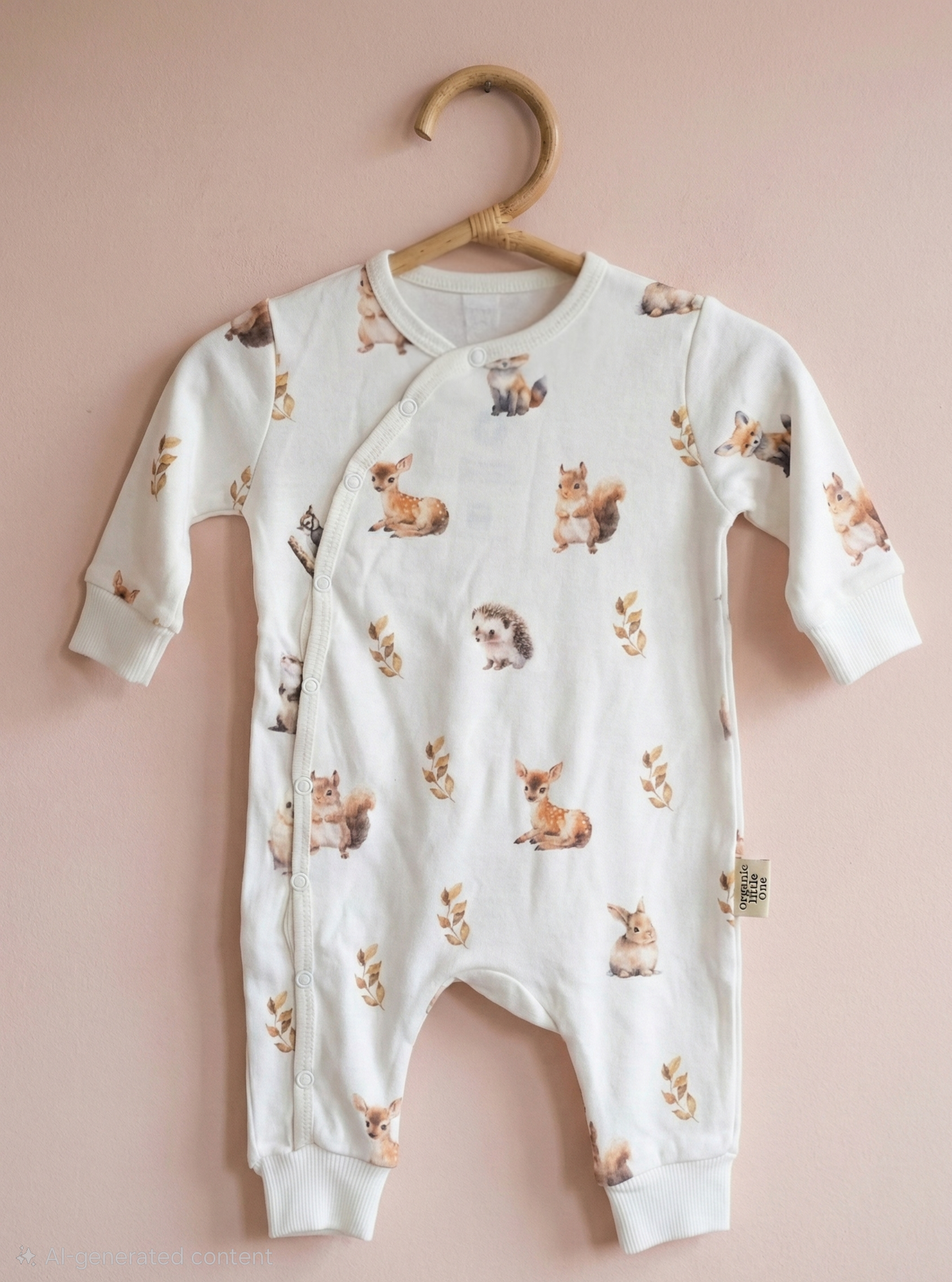 Little Woodland Animals Baby Sleepsuit