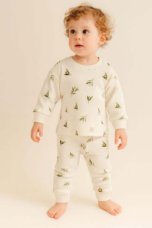 Olive Branch Organic Cotton Sweater & Jogger Set