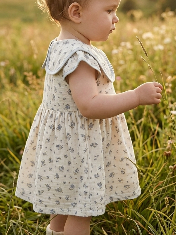 The Elodie Dress — Blue Floral