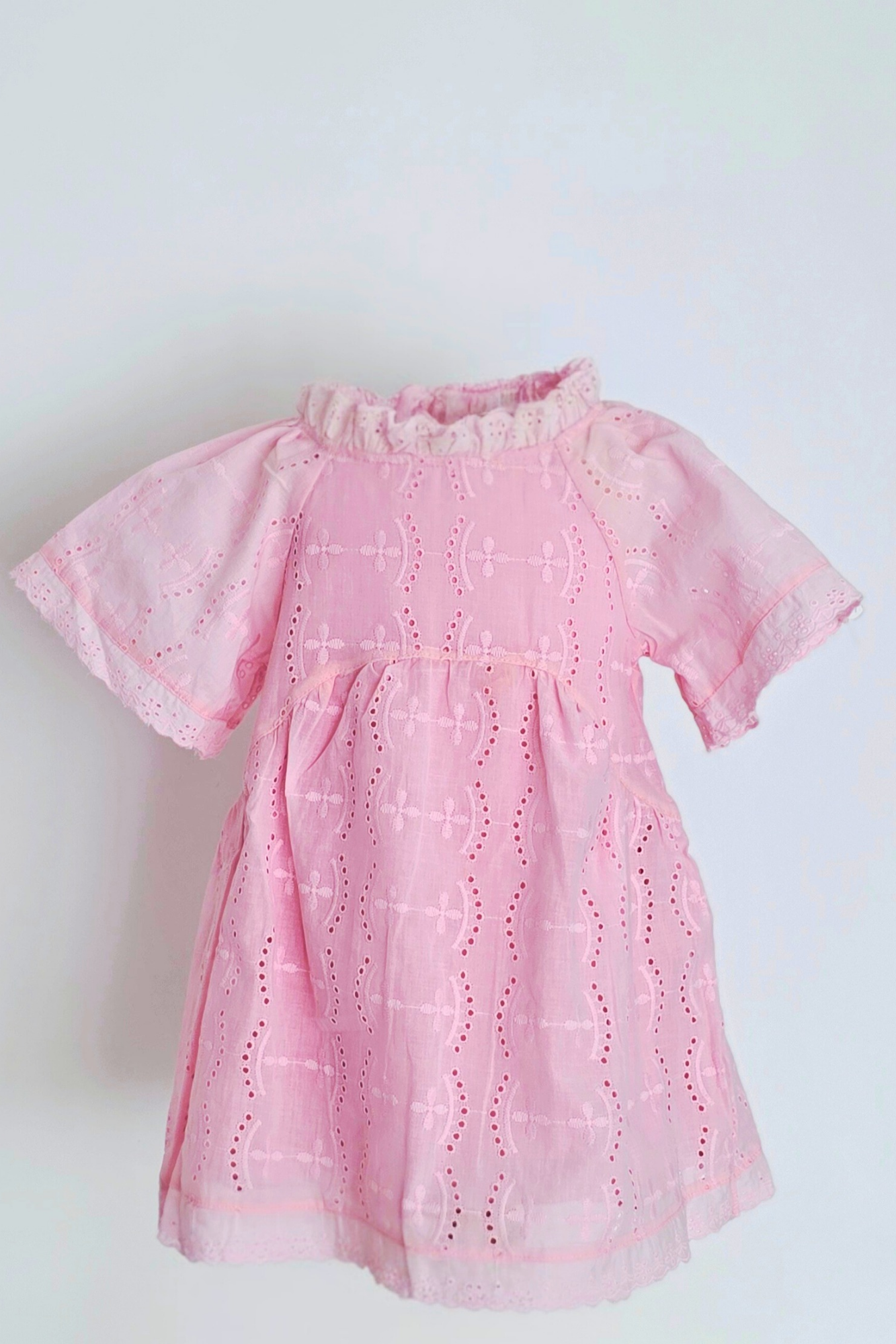 Girls Organic Cotton Summer Dress | Broderie Anglaise | Sizes 2–6 Years