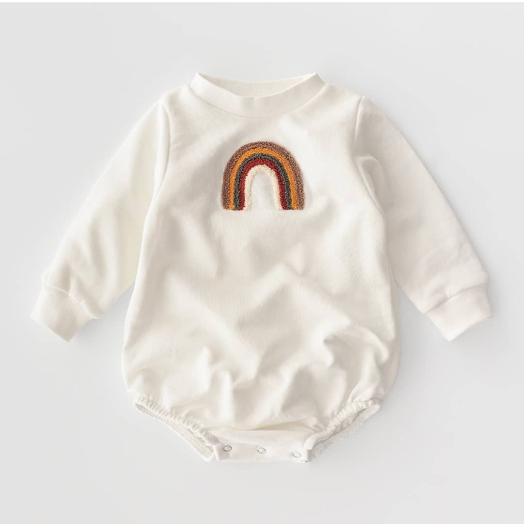 Toddler Rainbow Sweater Romper